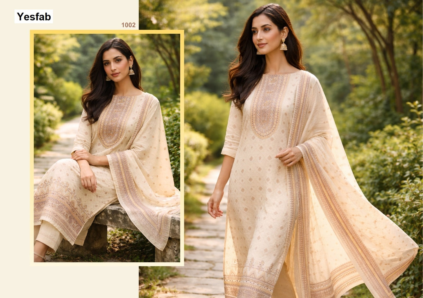 Zaha Yesfab Slub Pant Style Suits Manufacturer Gujarat
