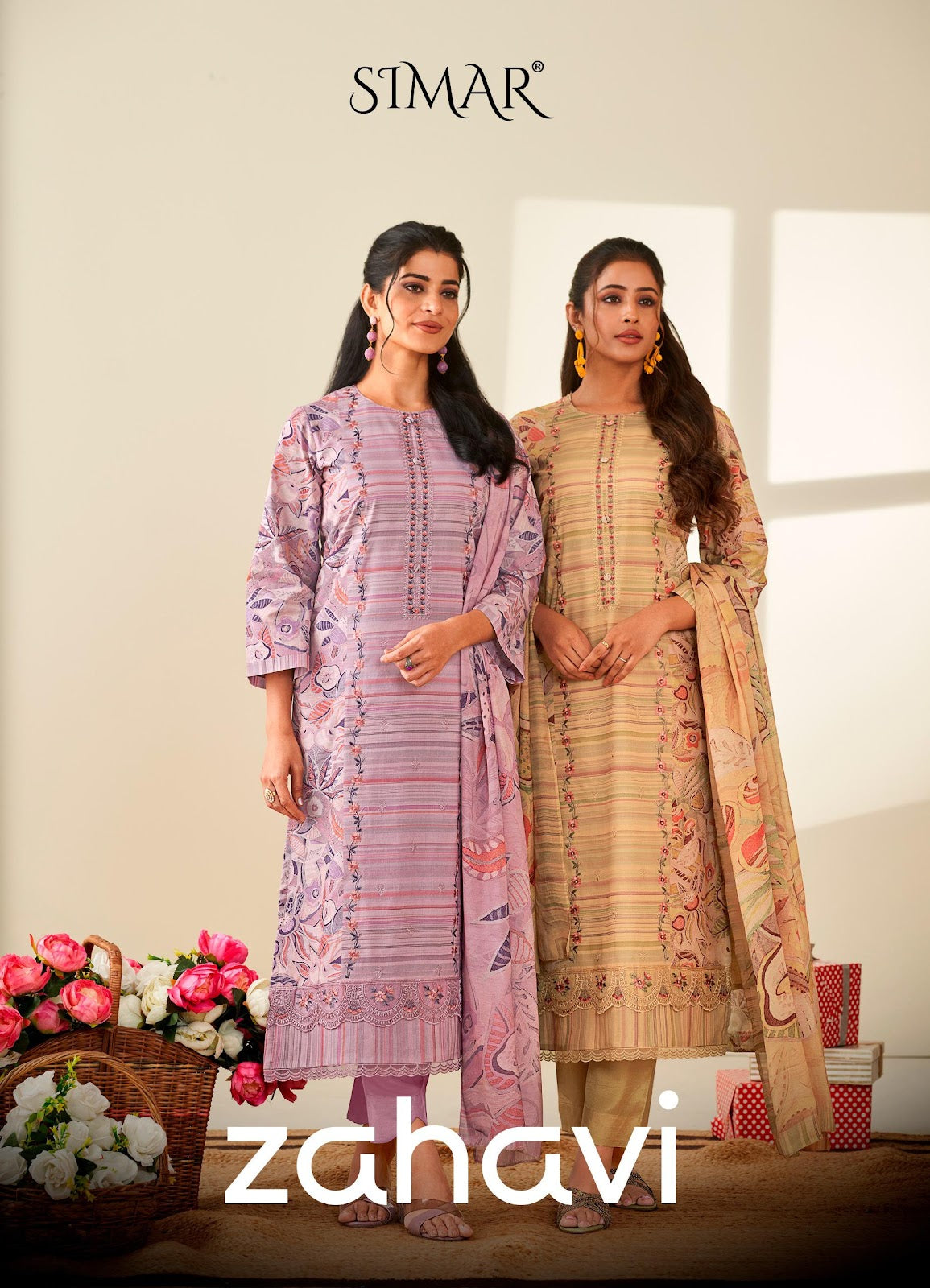 Zahavi Simar Pure Lawn Pant Style Suits Exporter