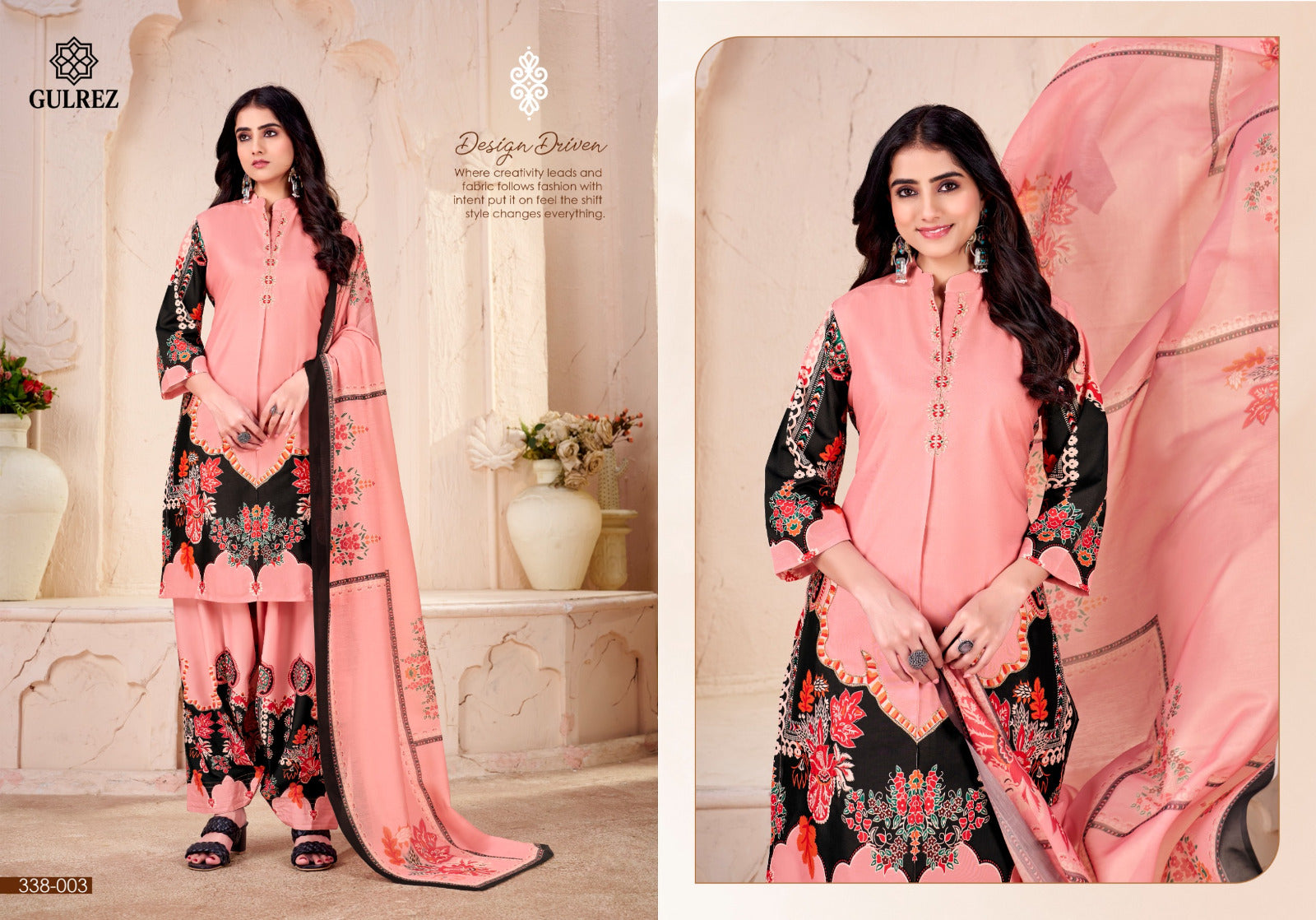 Zahira Gulrez Crape Karachi Readymade Suits Manufacturer Gujarat