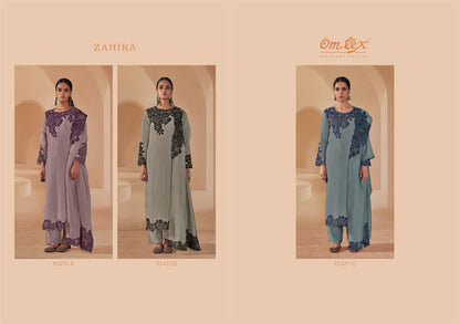 Zahira Omtex Crush Pant Style Suits Exporter India
