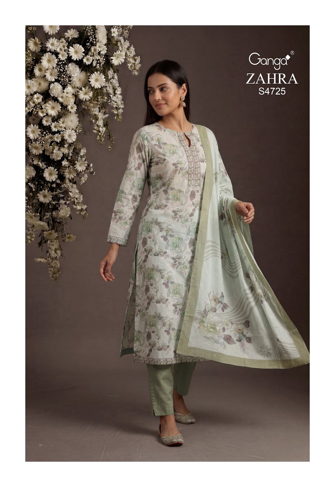 Zahra 4725 Ganga Cotton Pant Style Suits Wholesaler Gujarat