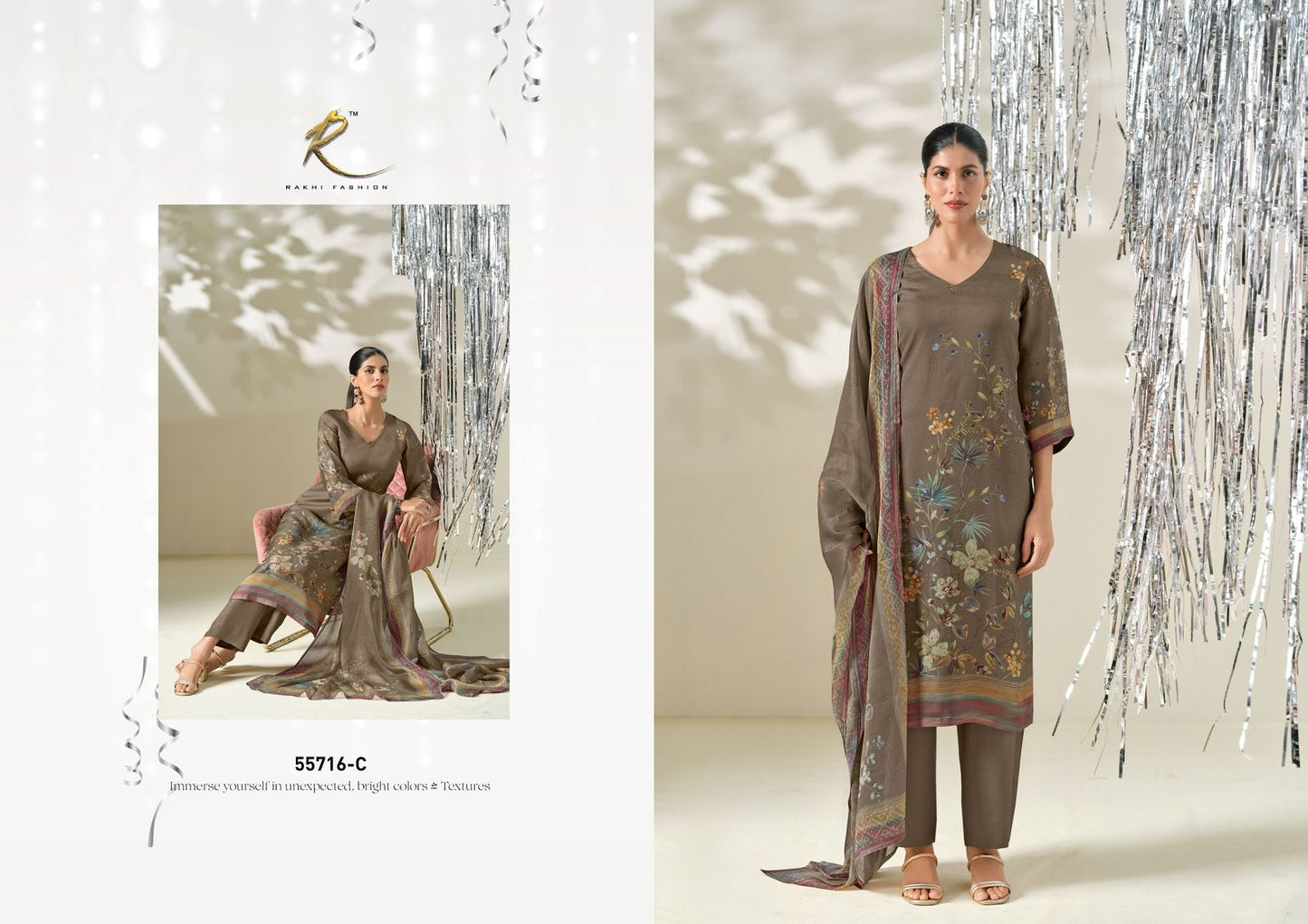 Zahra 55716 Rakhi Fashion Organza Pant Style Suits Manufacturer Ahmedabad