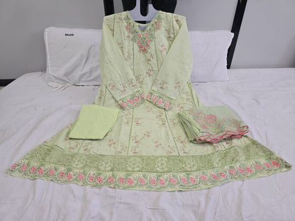 Zahra Cotton Anarkali Mushk Pakistani Readymade Suits Wholesaler Ahmedabad