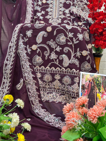 Zahra Rubab Alk Georgette Pakistani Salwar Suits Wholesaler Ahmedabad