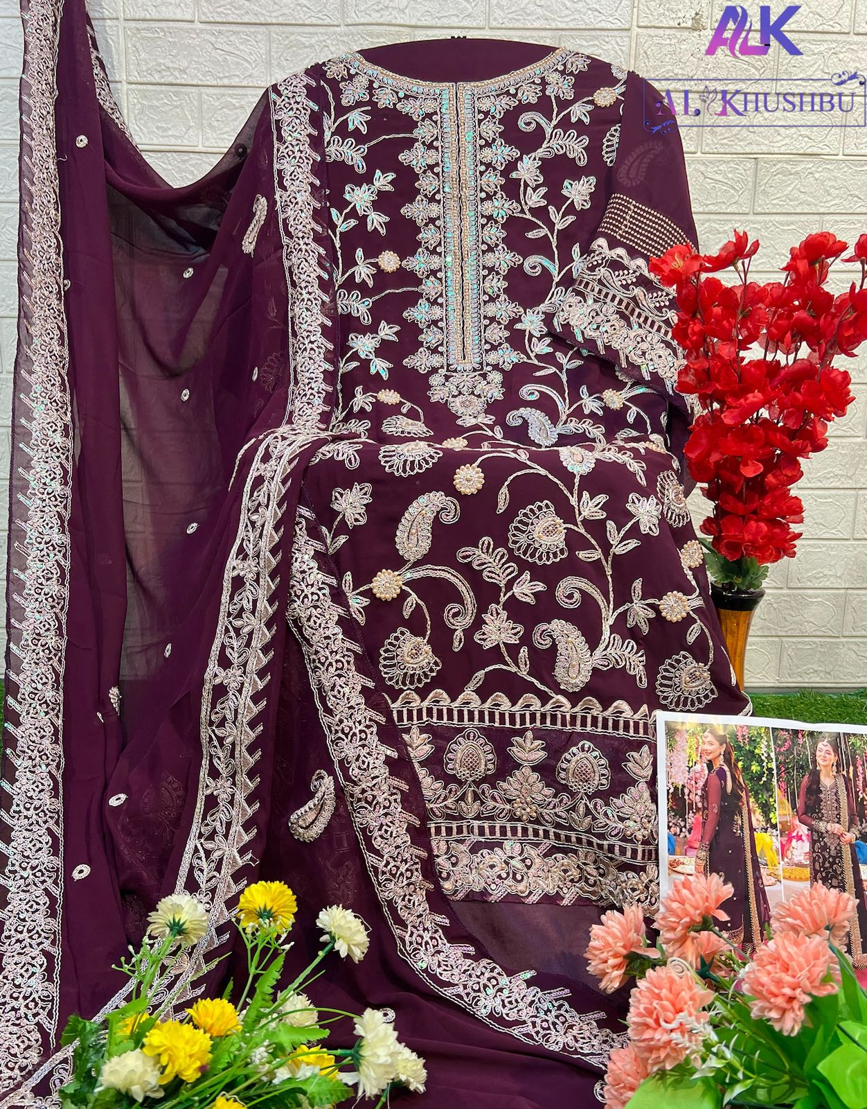 Zahra Rubab Alk Georgette Pakistani Salwar Suits Wholesaler Ahmedabad
