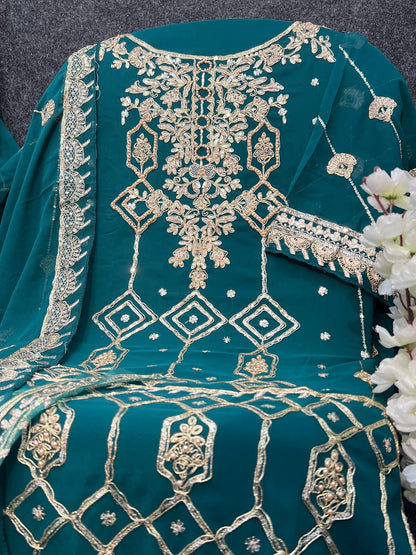 Zahra Rubab Vol 3 6009-6011 Alk Georgette Pakistani Salwar Suits Manufacturer India