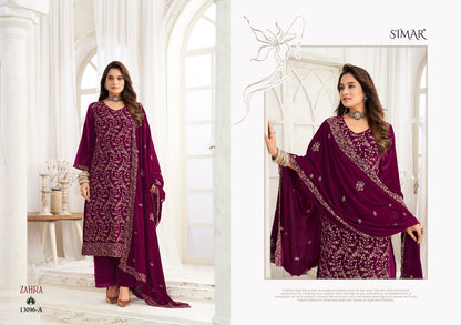 Zahra Simar Velvet Suits Wholesaler India