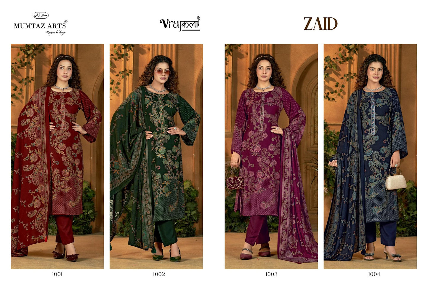 Zaid Mumtaz Arts Viscose Pashmina Suits Supplier Ahmedabad
