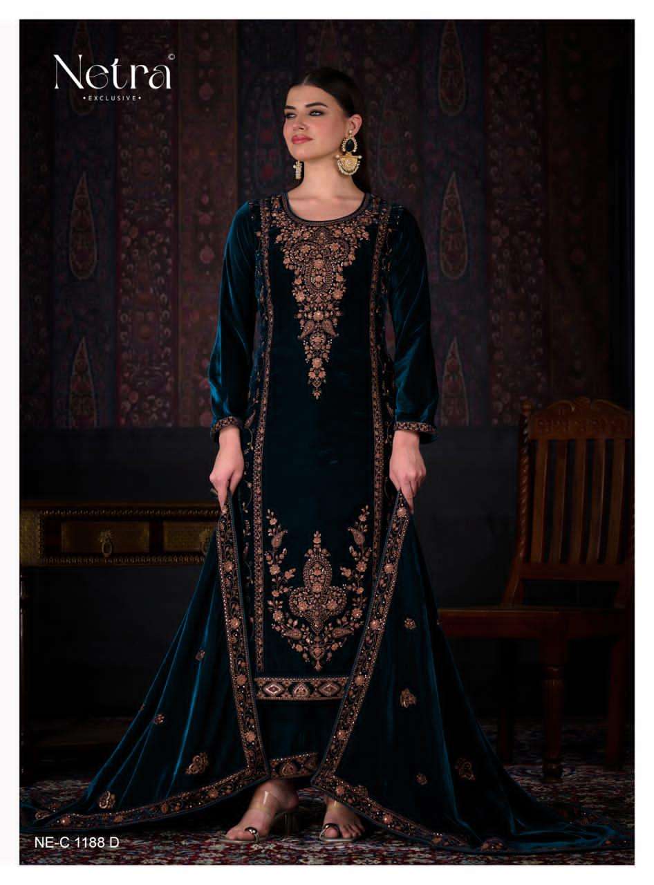 Zaina Netra Silk Velvet Suits Wholesaler Gujarat