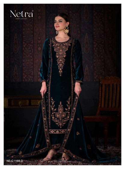 Zaina Netra Silk Velvet Suits Wholesaler Gujarat