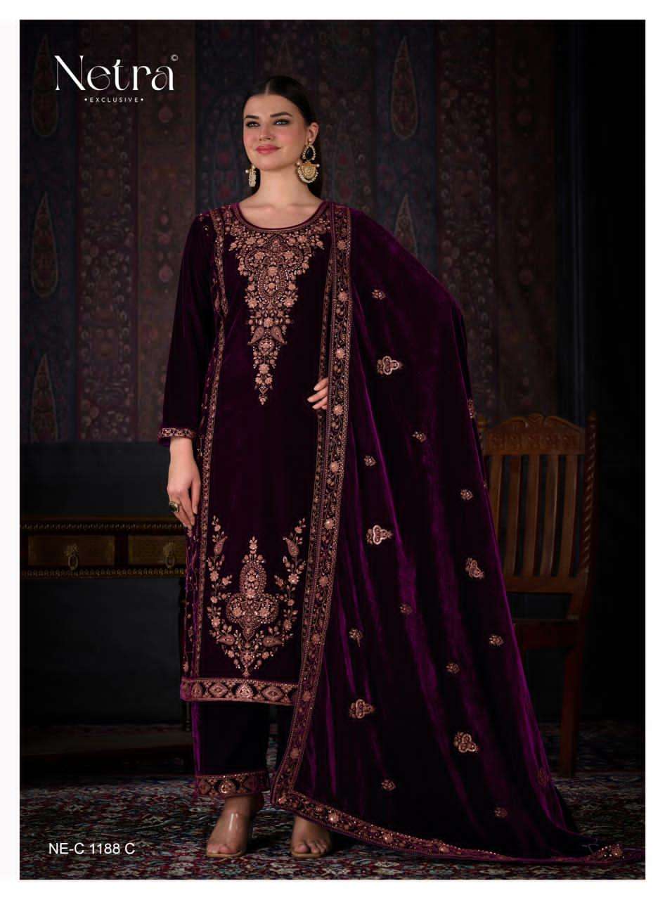 Zaina Netra Silk Velvet Suits Wholesaler Gujarat