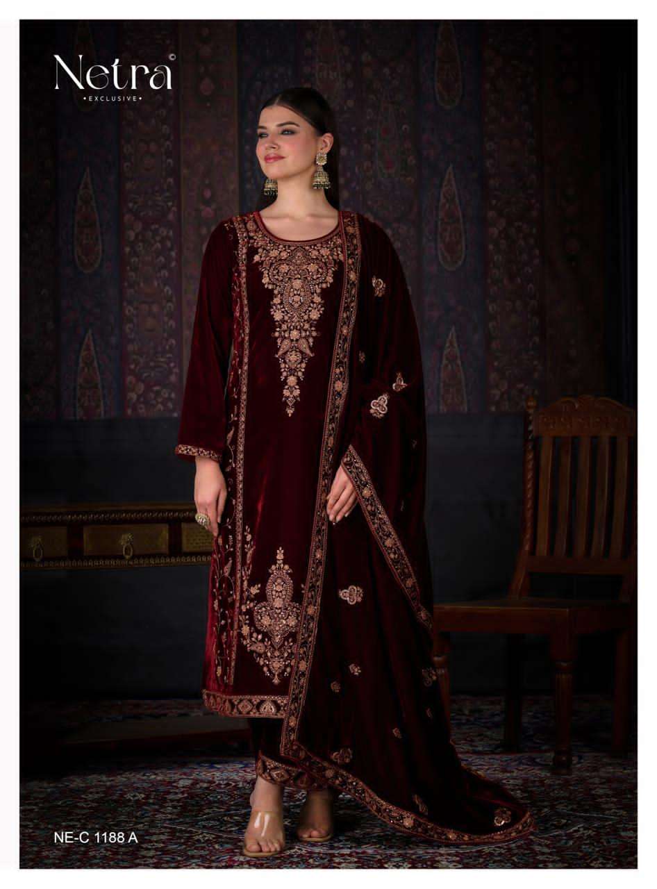 Zaina Netra Silk Velvet Suits Wholesaler Gujarat