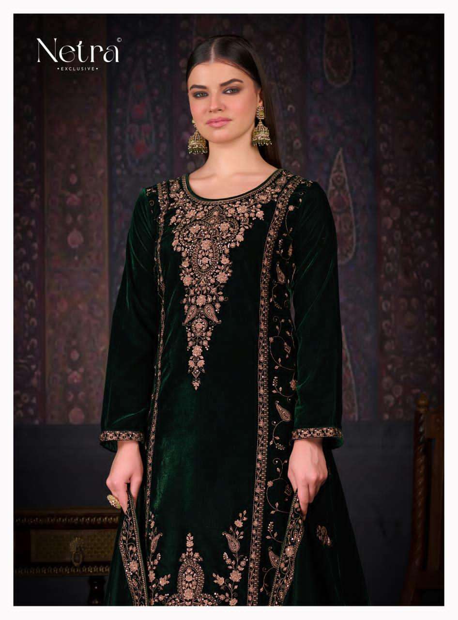 Zaina Netra Silk Velvet Suits Wholesaler Gujarat