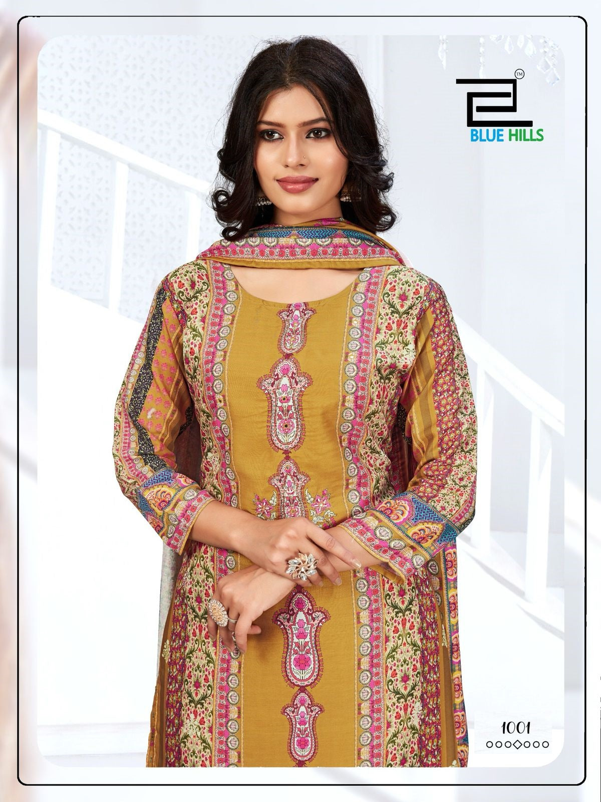 Zainab Blue Hills Muslin Readymade Suits Wholesaler India