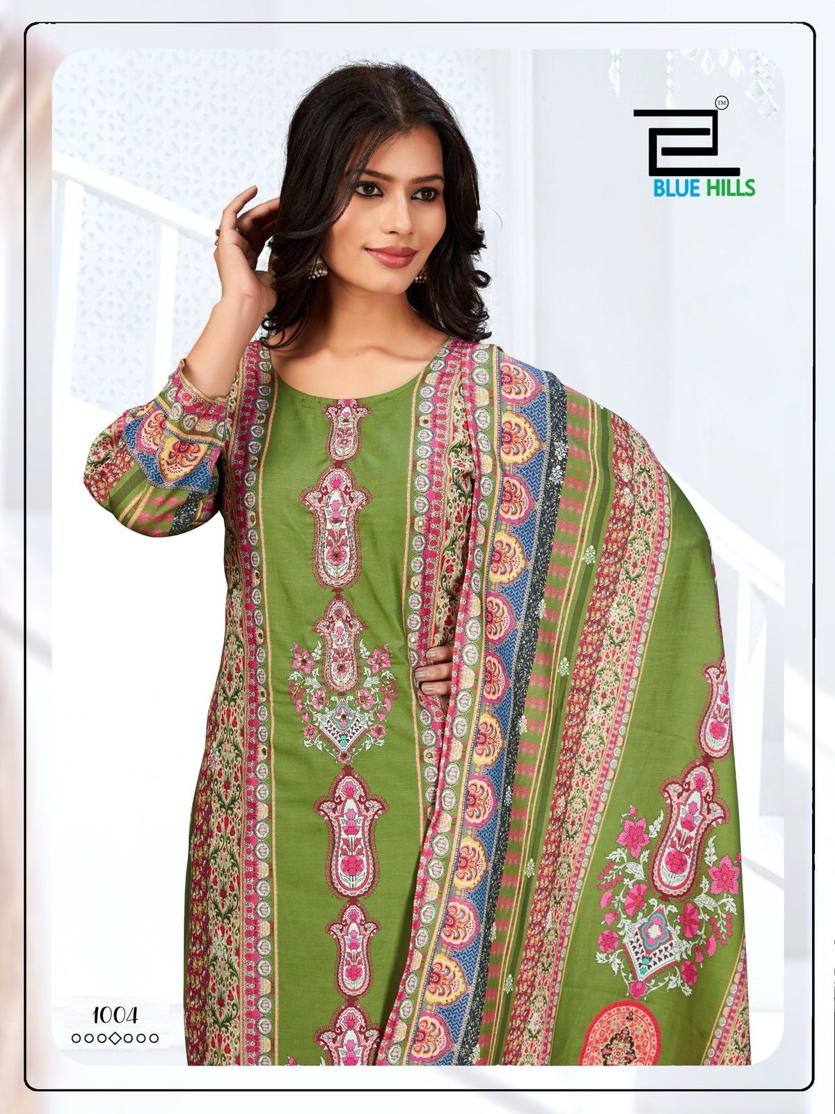 Zainab Blue Hills Muslin Readymade Suits Wholesaler India