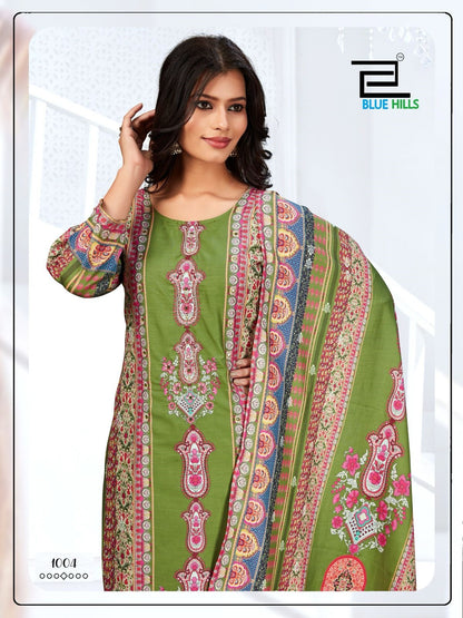 Zainab Blue Hills Muslin Readymade Suits Wholesaler India