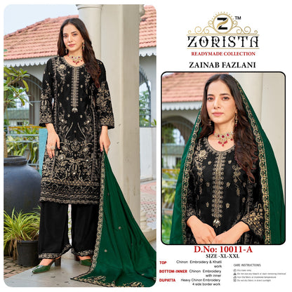 Zainab Fazlani Zorista Chinnon Silk Pakistani Readymade Suits Wholesale Rate