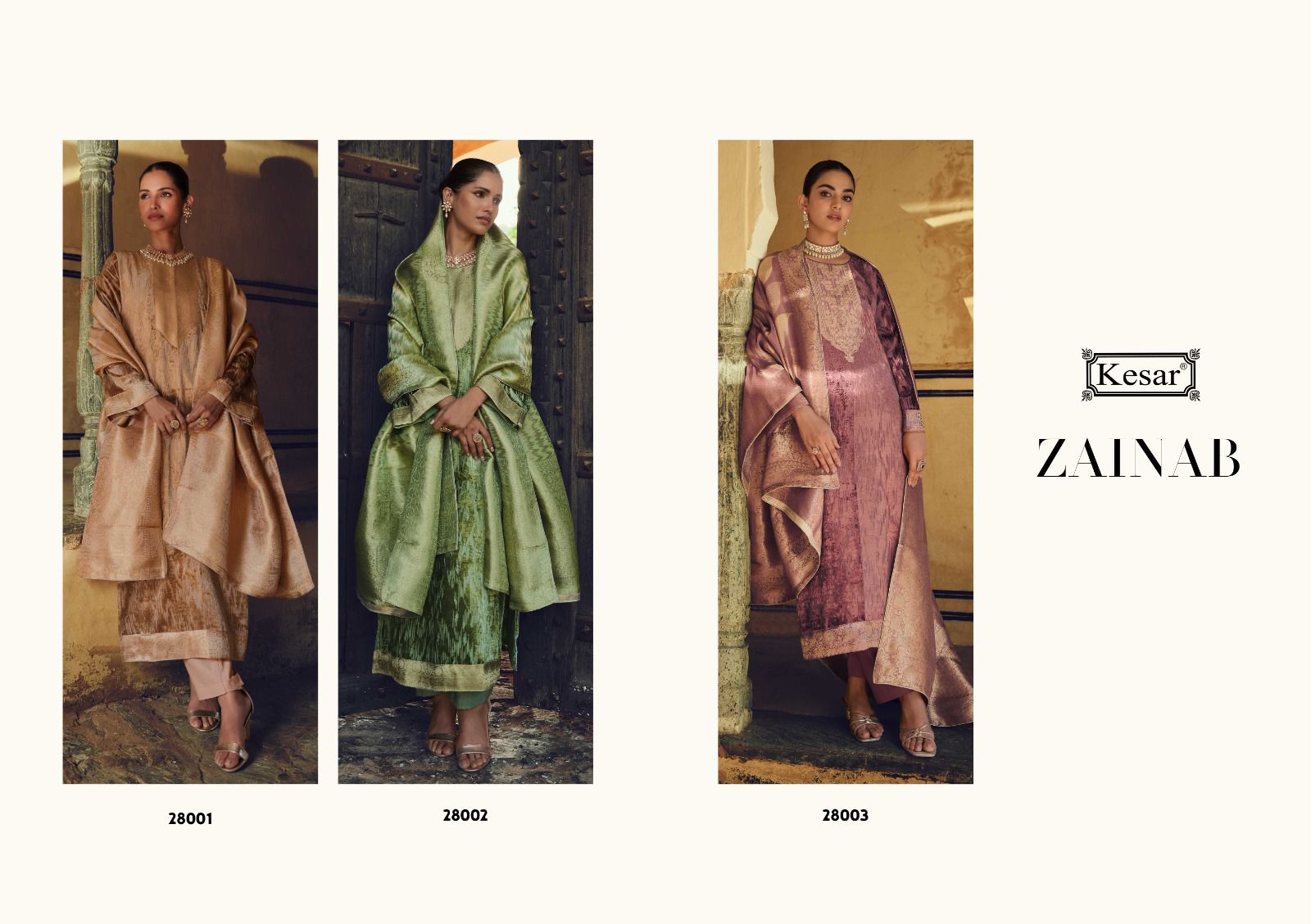 Zainab Kesar Velvet Suits Exporter India