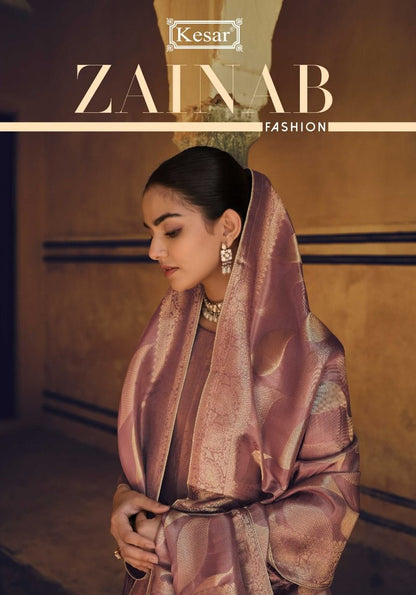 Zainab Kesar Velvet Suits Exporter India