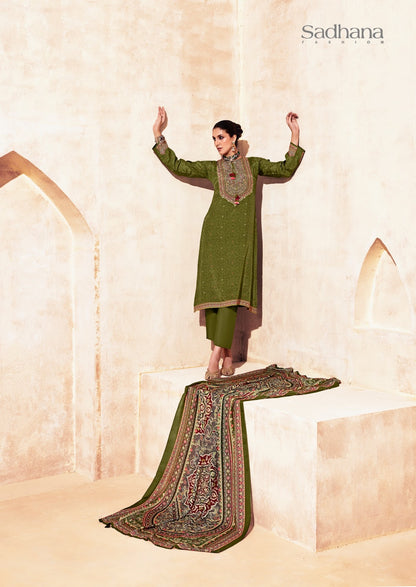 Zainab Sadhana Muslin Silk Pant Style Suits Exporter Ahmedabad