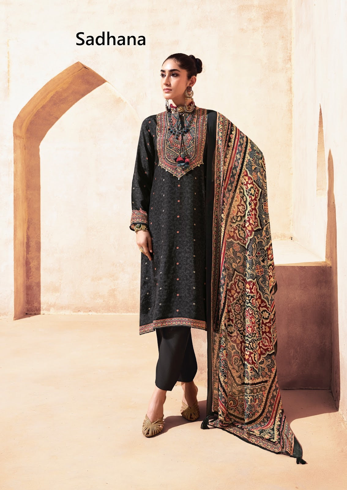 Zainab Sadhana Muslin Silk Pant Style Suits Exporter Ahmedabad