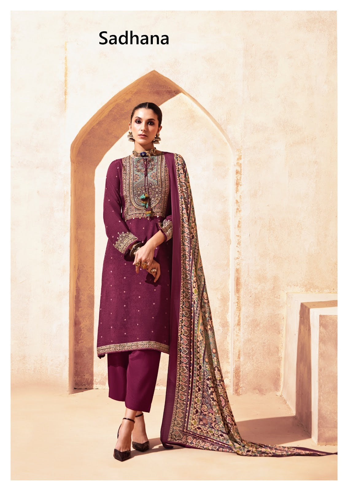 Zainab Sadhana Muslin Silk Pant Style Suits Exporter Ahmedabad