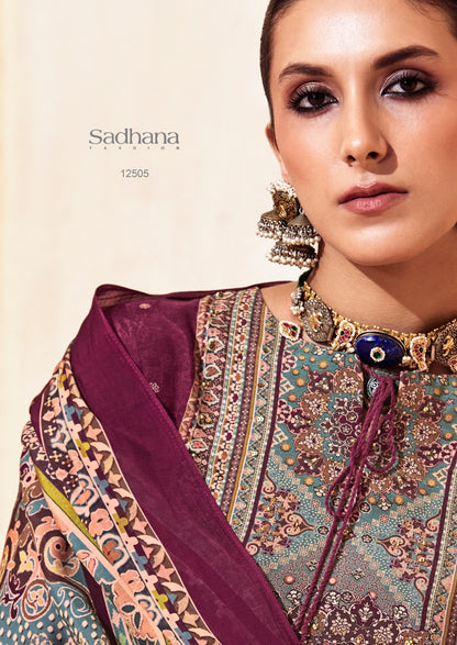Zainab Sadhana Muslin Silk Pant Style Suits Exporter Ahmedabad