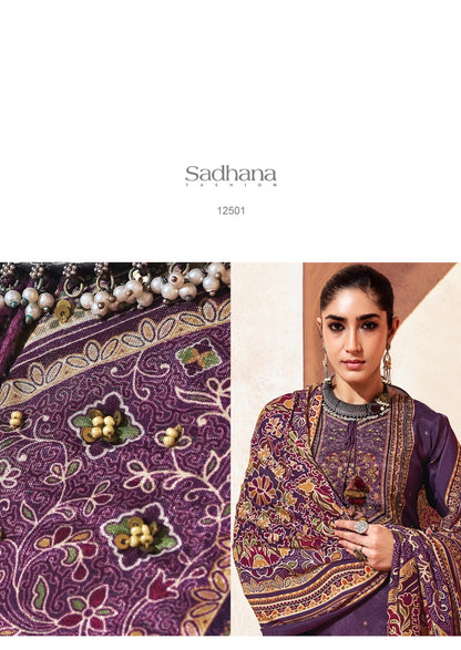 Zainab Sadhana Muslin Silk Pant Style Suits Exporter Ahmedabad