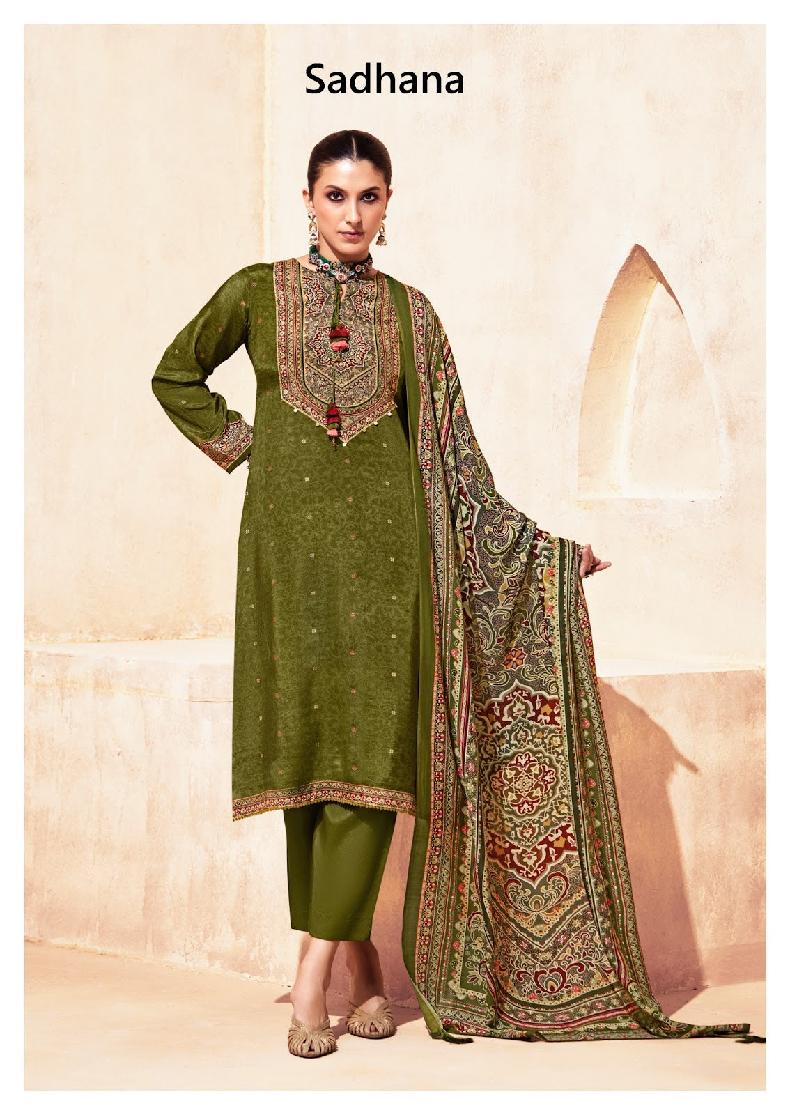 Zainab Sadhana Muslin Silk Pant Style Suits Exporter Ahmedabad