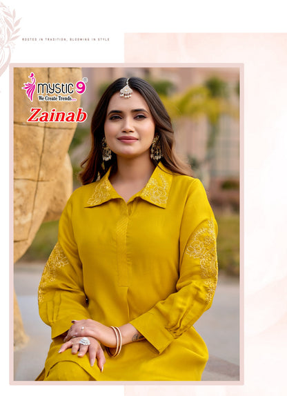Zainab Vol 1 Mystic 9 Viscose Co Ord Set Exporter Ahmedabad