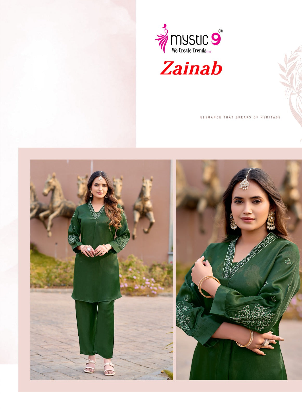 Zainab Vol 1 Mystic 9 Viscose Co Ord Set Exporter Ahmedabad