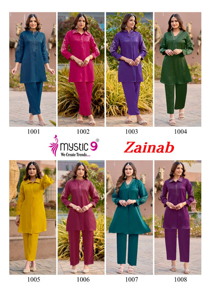 Zainab Vol 1 Mystic 9 Viscose Co Ord Set Exporter Ahmedabad
