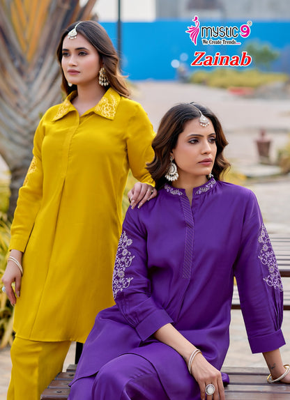 Zainab Vol 1 Mystic 9 Viscose Co Ord Set Exporter Ahmedabad