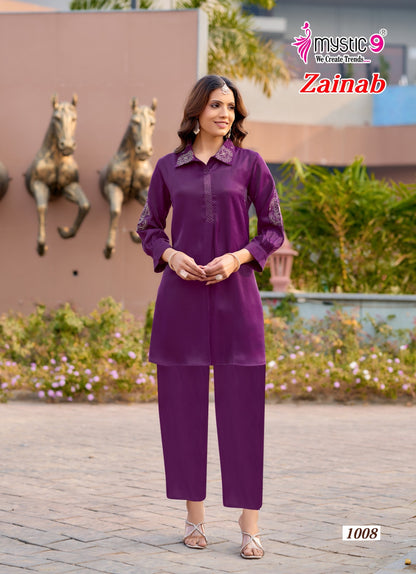 Zainab Vol 1 Mystic 9 Viscose Co Ord Set Exporter Ahmedabad