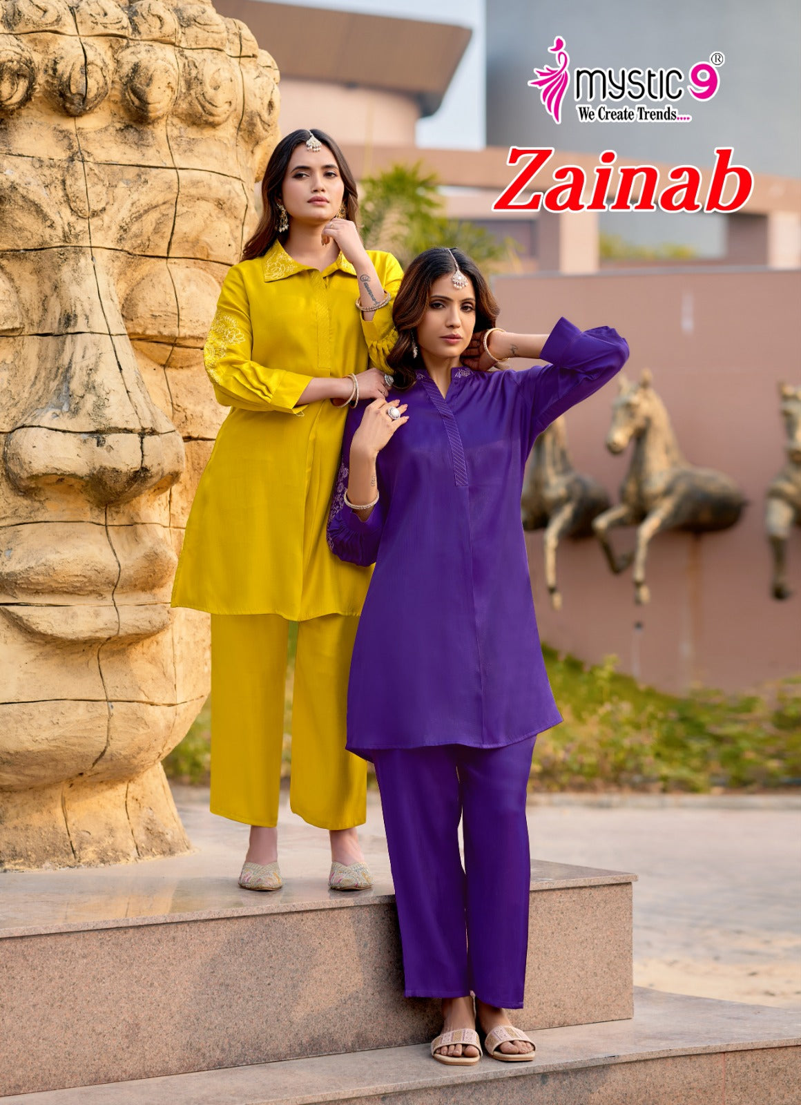 Zainab Vol 1 Mystic 9 Viscose Co Ord Set Exporter Ahmedabad