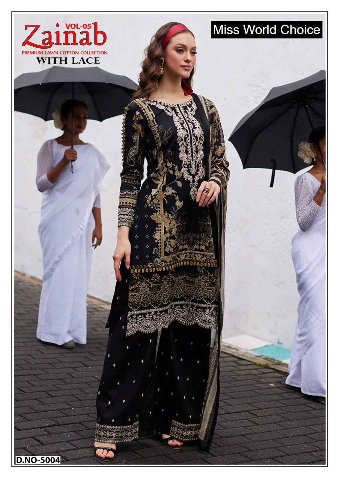 Zainab Vol 5 Miss World Choice Lawn Cotton Karachi Salwar Suits Exporter Gujarat