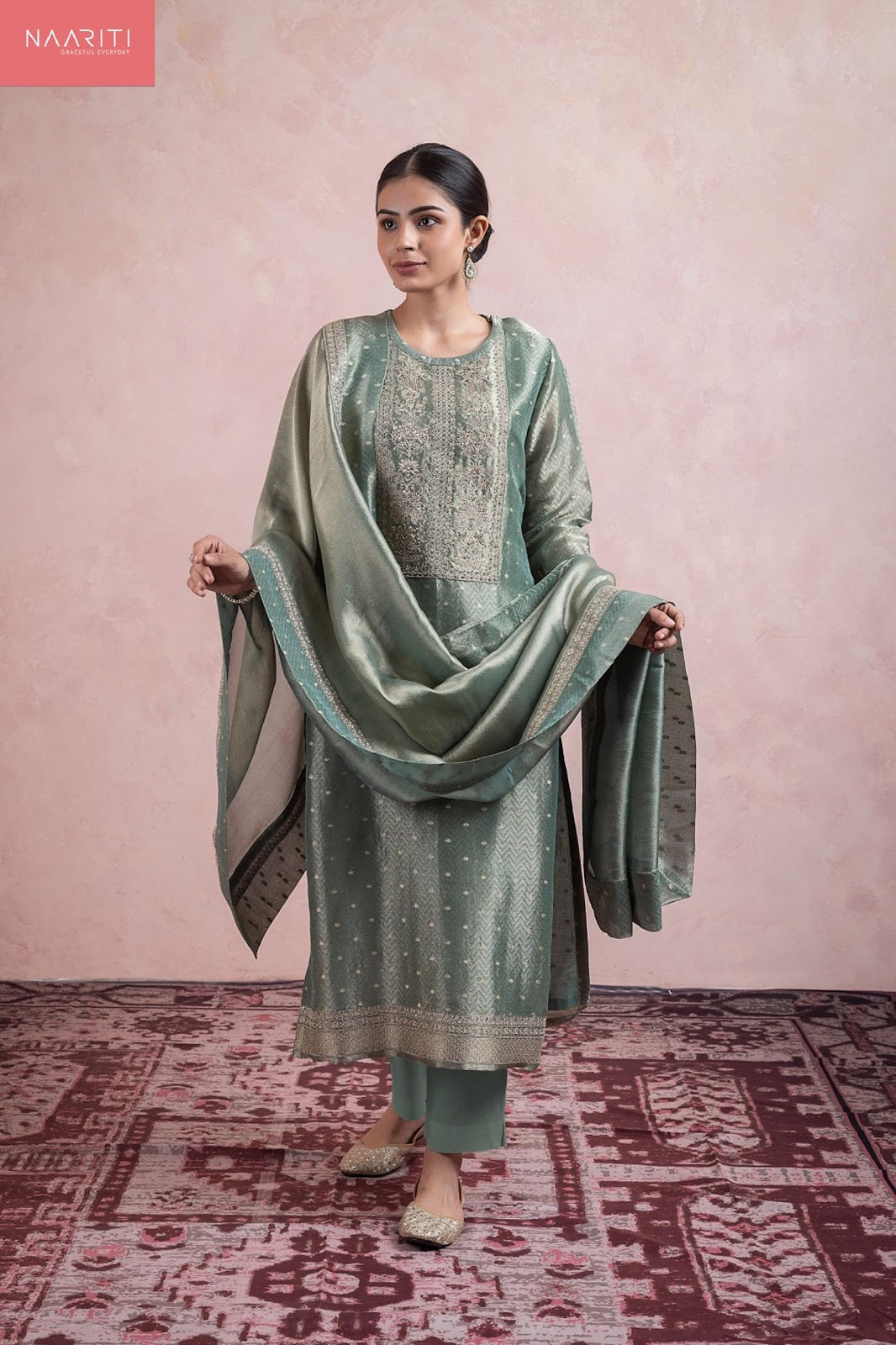 Zainas Naariti Pure Silk Pant Style Suits Manufacturer Gujarat