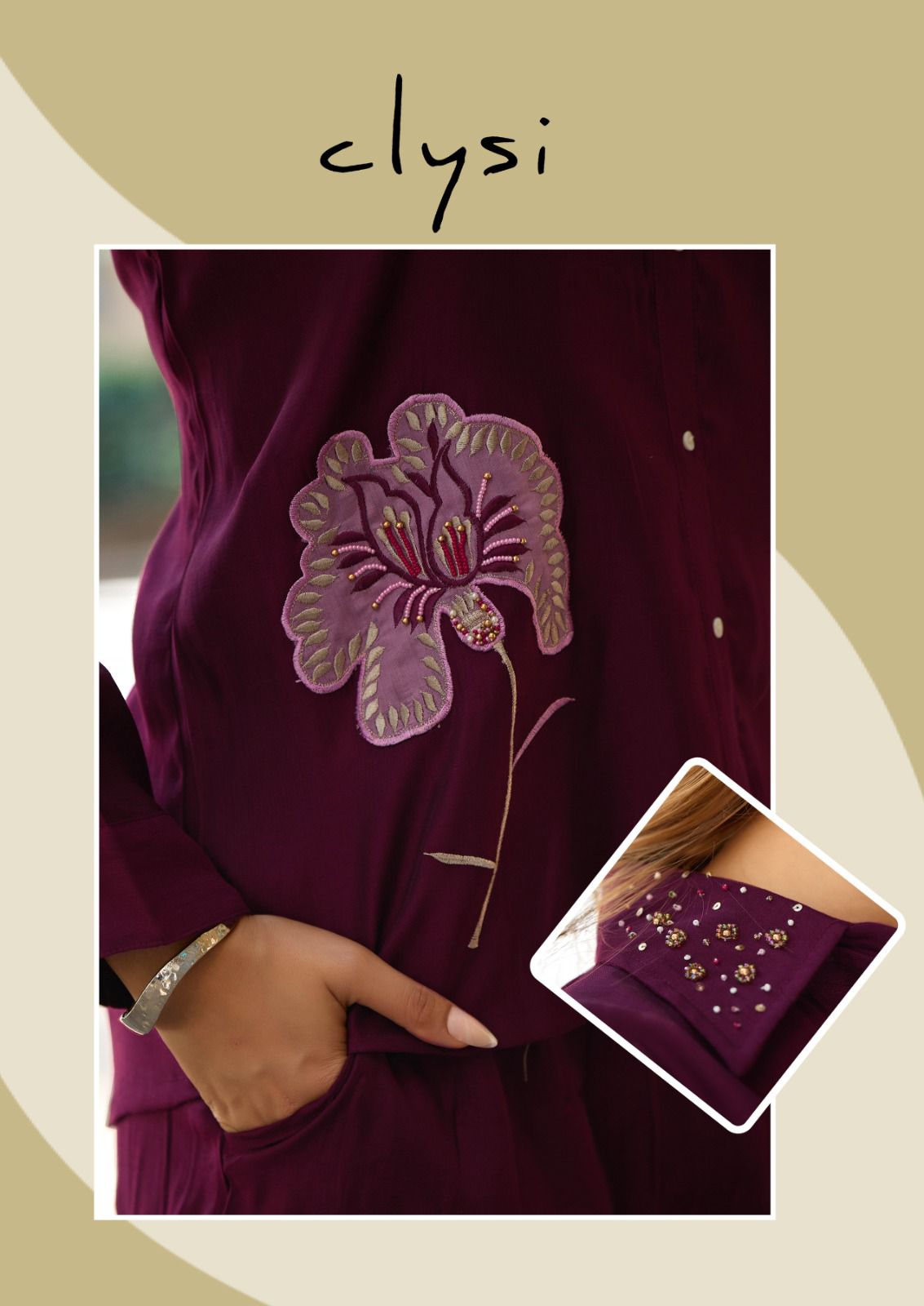 Zaira Clysi Viscose Silk Co Ord Set Wholesaler