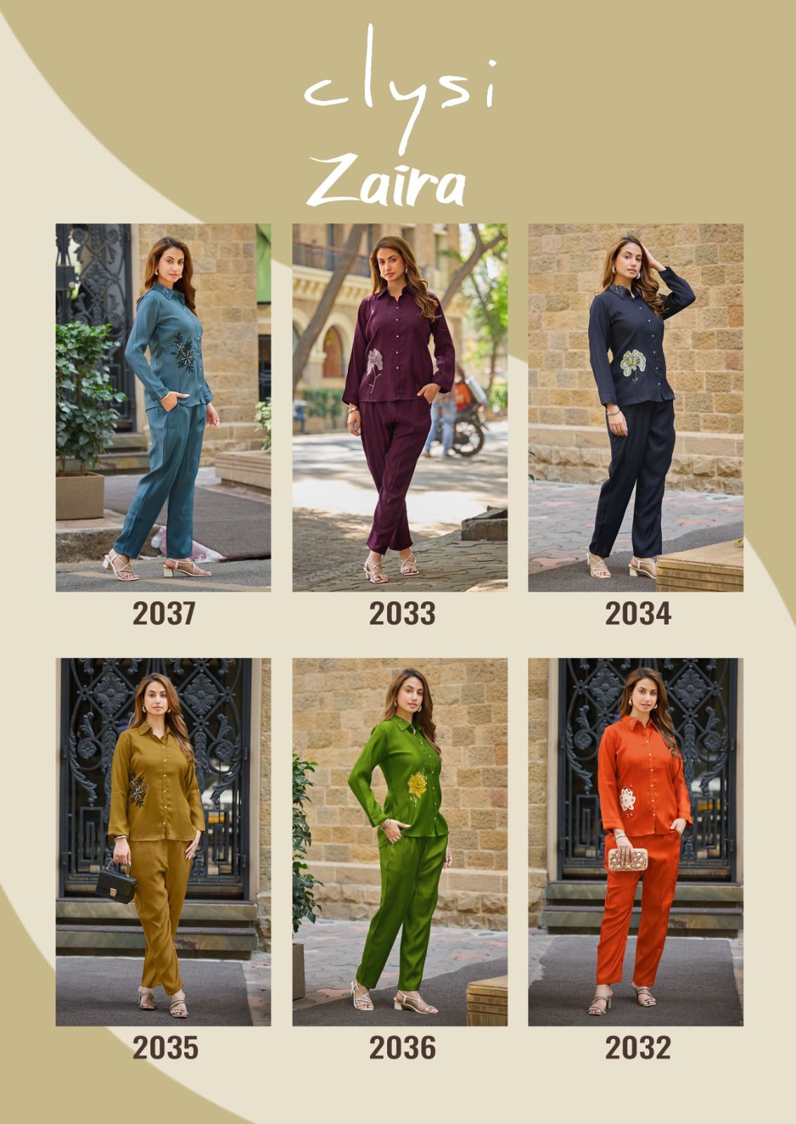Zaira Clysi Viscose Silk Co Ord Set Wholesaler