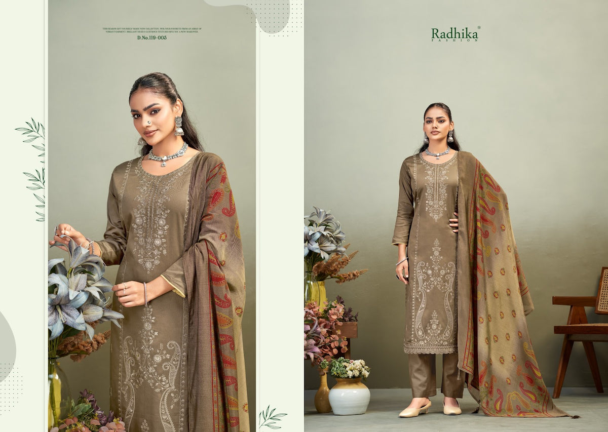 Zaira Vol 1 Radhika Fashion Azara Zam Cotton Karachi Salwar Suits Supplier Gujarat