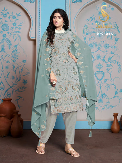 Zaira Sabah Fox Georgette Pakistani Salwar Suits Wholesaler India