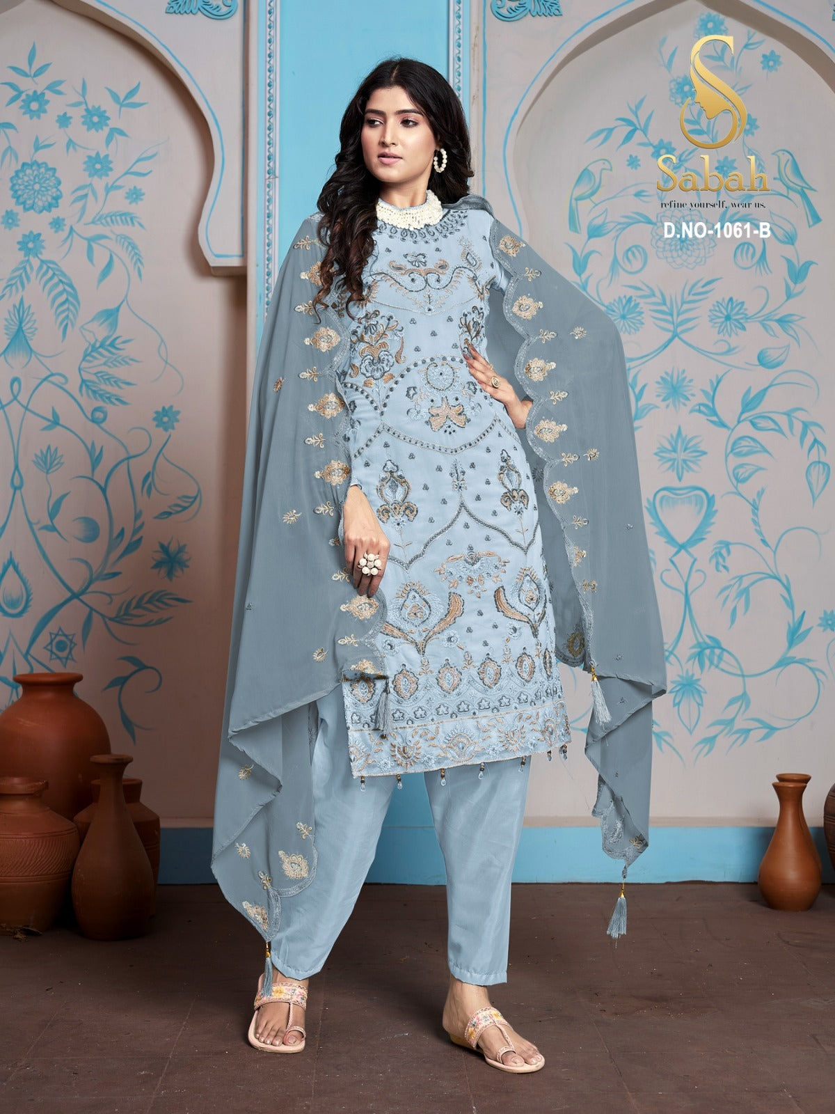 Zaira Sabah Fox Georgette Pakistani Salwar Suits Wholesaler India