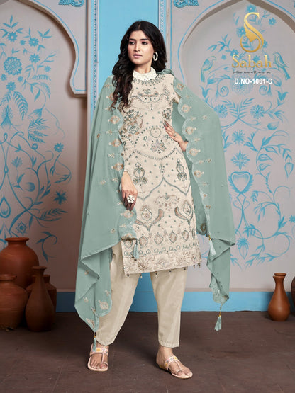 Zaira Sabah Fox Georgette Pakistani Salwar Suits Wholesaler India