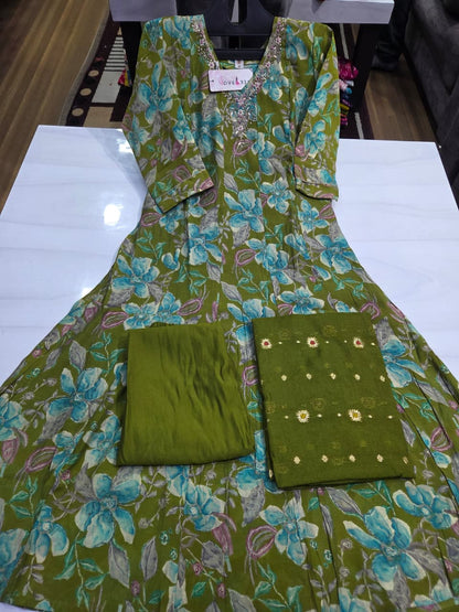 Zaira Series Dveeja Fashion Chanderi Readymade Anarkali Suits Wholesale Price