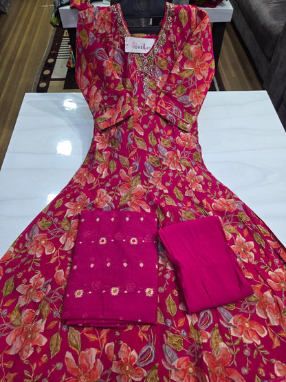 Zaira Series Dveeja Fashion Chanderi Readymade Anarkali Suits Wholesale Price