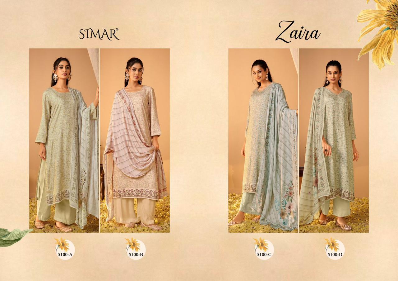 Zaira Simar Pashmina Suits Wholesaler India