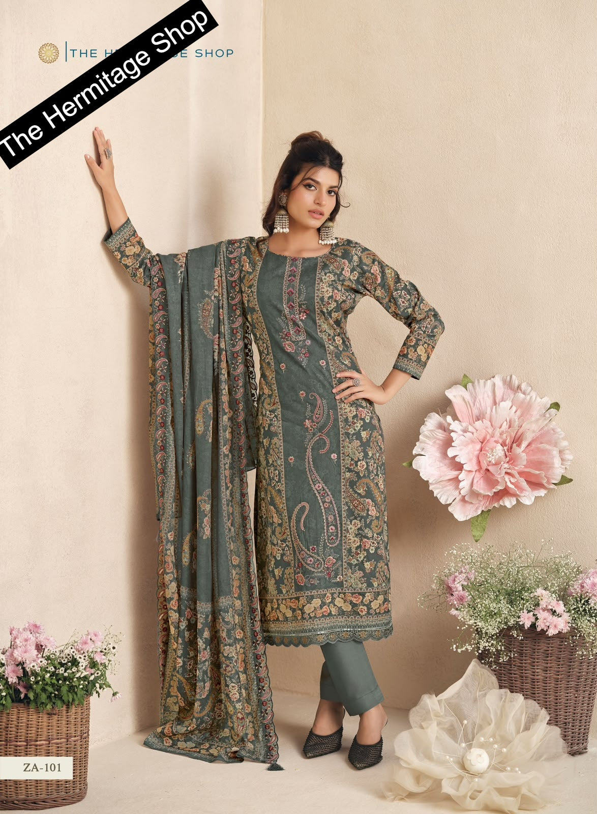 Zaira The Hermitage Shop Lawn Karachi Salwar Suits Manufacturer Gujarat