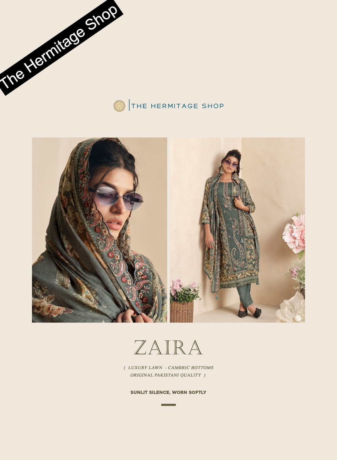 Zaira The Hermitage Shop Lawn Karachi Salwar Suits Manufacturer Gujarat