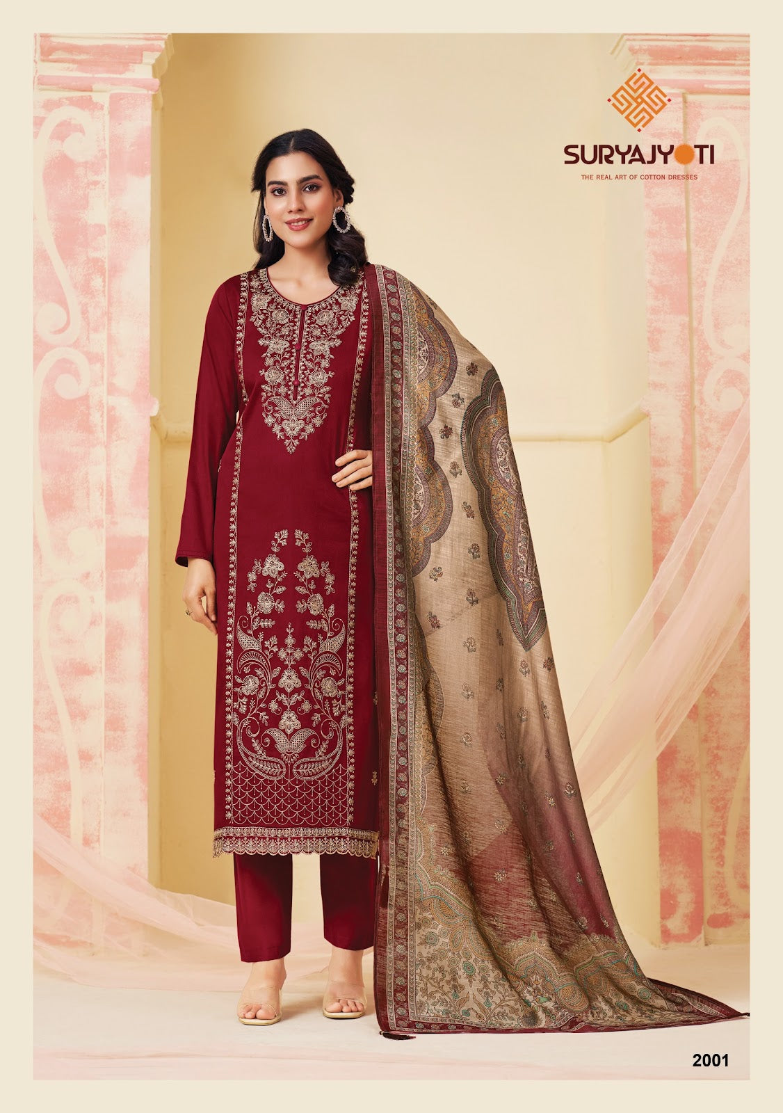 Zaira Vol 2 Suryajyoti Jaam Satin Pant Style Suits Wholesale Price