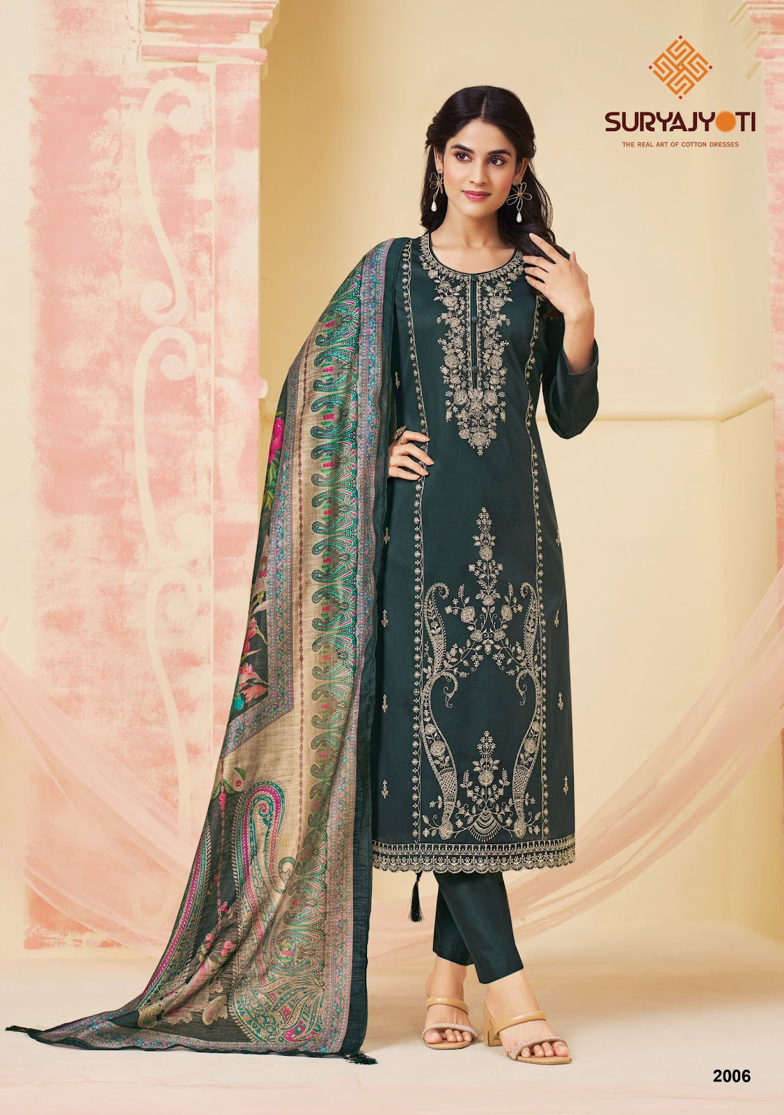 Zaira Vol 2 Suryajyoti Jaam Satin Pant Style Suits Wholesale Price